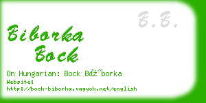 biborka bock business card